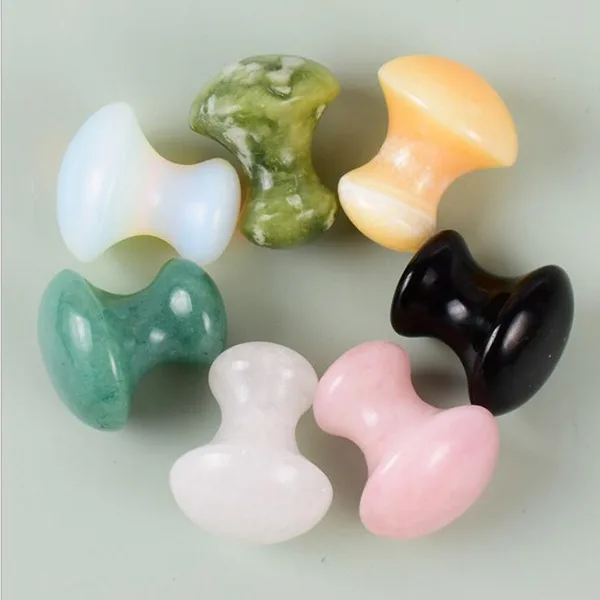 Mushroom-shaped massage stones Jade face and eye beauty massager Acupuncture point massager