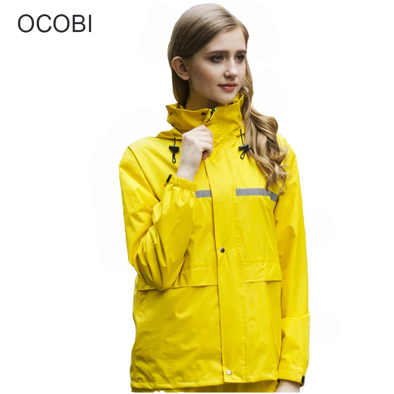 Yellow Raincoats Rain Pants Men and Women Rain Jacket Yellow Bike Thickened Adult Our Door  Yellow Raincoat  Rain Jacket Girls