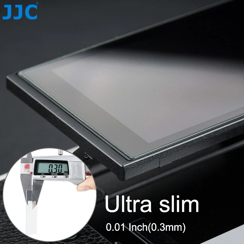 JJC Ultra-Thin Screen Protector for Fujifilm X100VI X100V X-T4 XT4 X-E4 XE4 0.3mm 9H Hardness Tempered Glass Cover Anti-Scrach