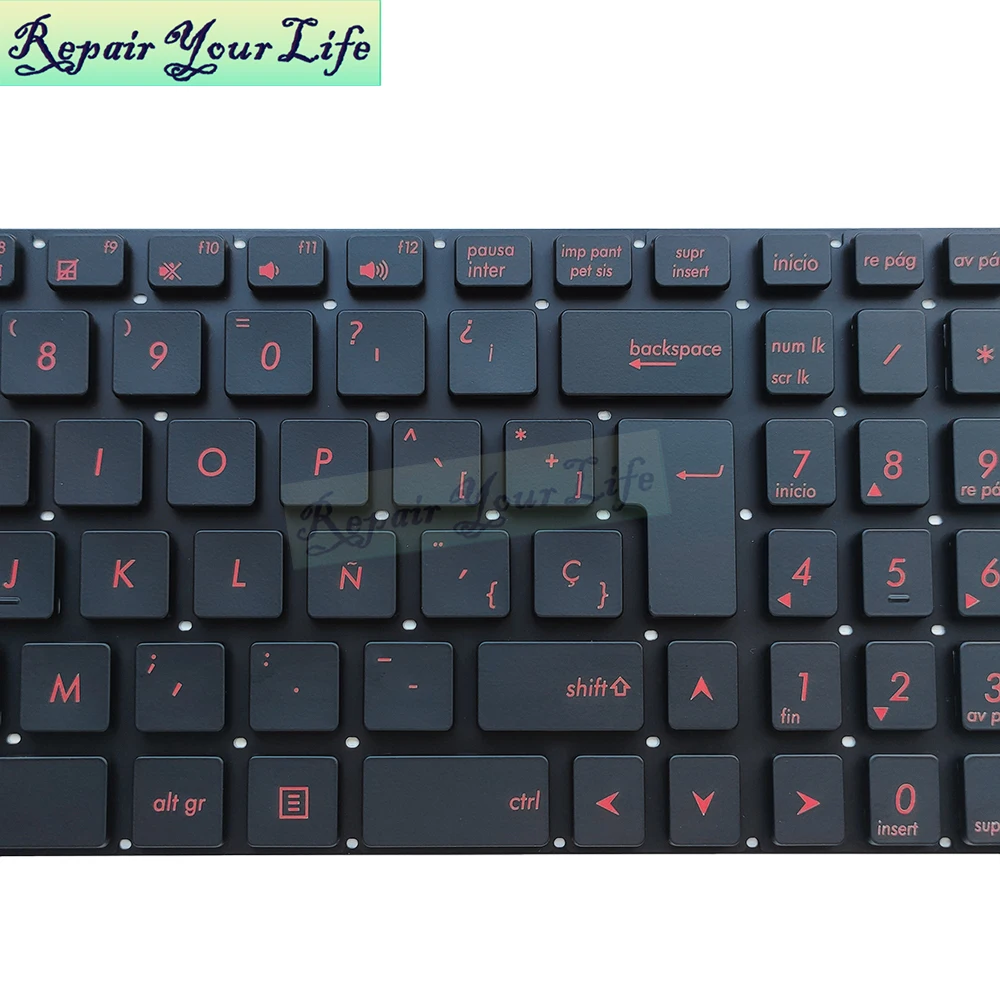 Notebook Spanish Keyboard For Asus ROG GL552 GL552VL GL552V GL752 GL752VM VL VW G551 ZX50 SP ES Laptop Replacement Keyboards New