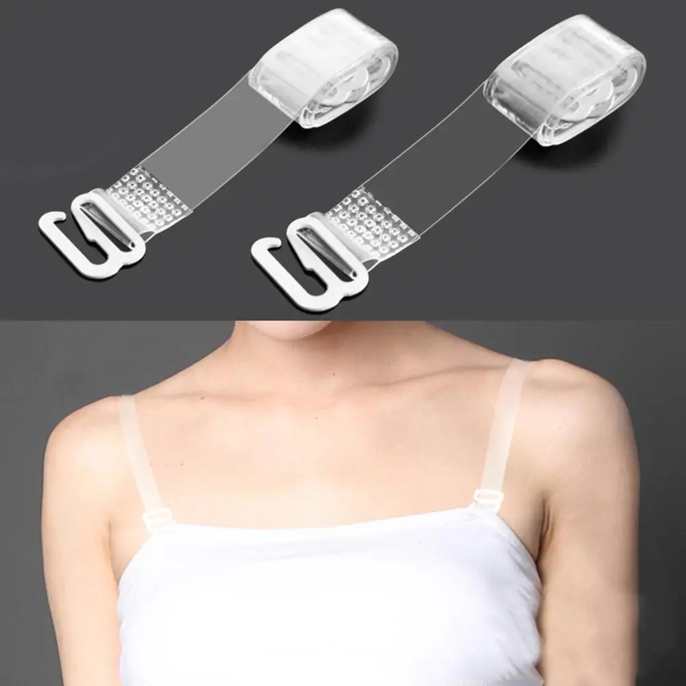 6Pairs Silicone Buckle Bra Straps Belt Women\'s Elastic Transparent Silicone Bra Straps Adjustable Intimates Accessories