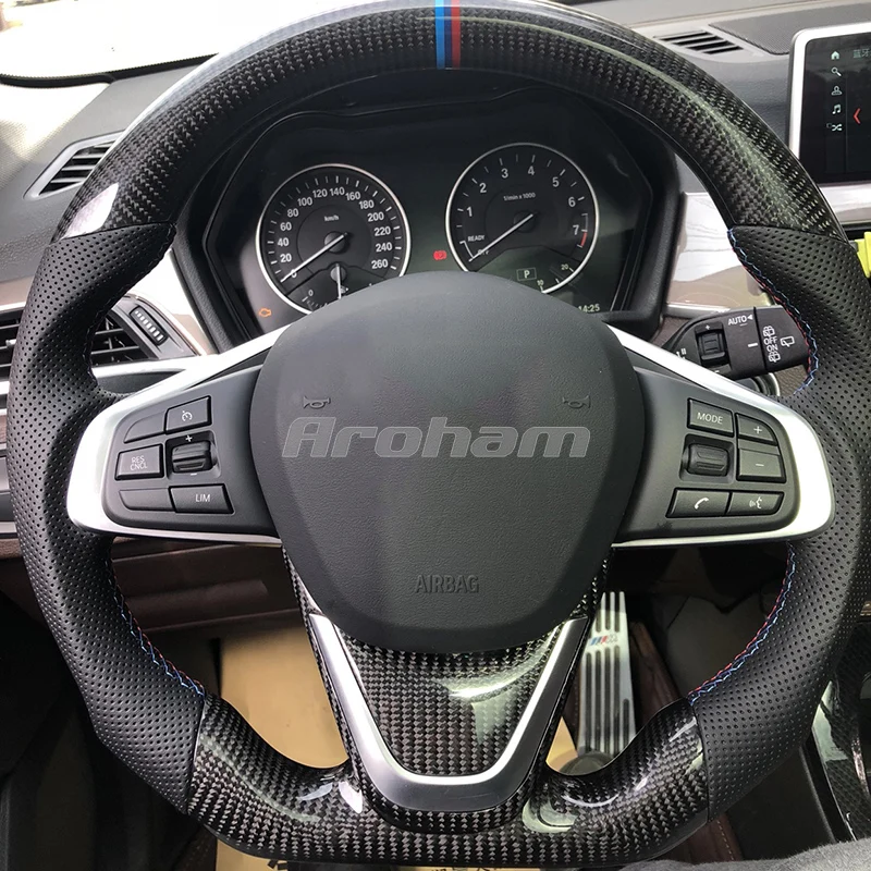 

Carbon Fiber Steering Wheel For BMW X1 XDRIVE20D SPORT (187) 5E AWD 2.0 L For BMW F45 F46 X1 F48 X2 F39 With Paddle Shifter