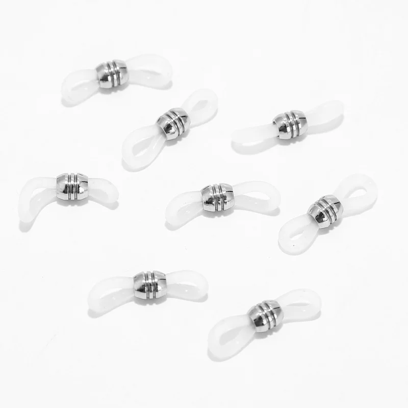 

50pcs Ear Hook Rubber Adjustable Eyeglasses Glasses Retainer Ends Rope Sunglasses Cord Holder Strap Loop Connectors