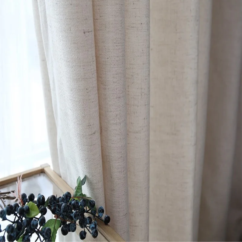 Linen curtain thickening gauze curtain modern Day curtain bedroom wave window balcony gauze curtain home decoration curtain yarn