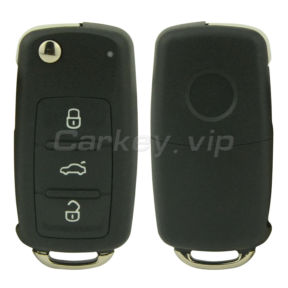 

Remotekey 2Pcs Flip Car Remote Key For VW Volkswagen Beetle Golf Eos Polo 2011 2012 2013 3 Button 5K0 837 202 AD ID48 434Mhz