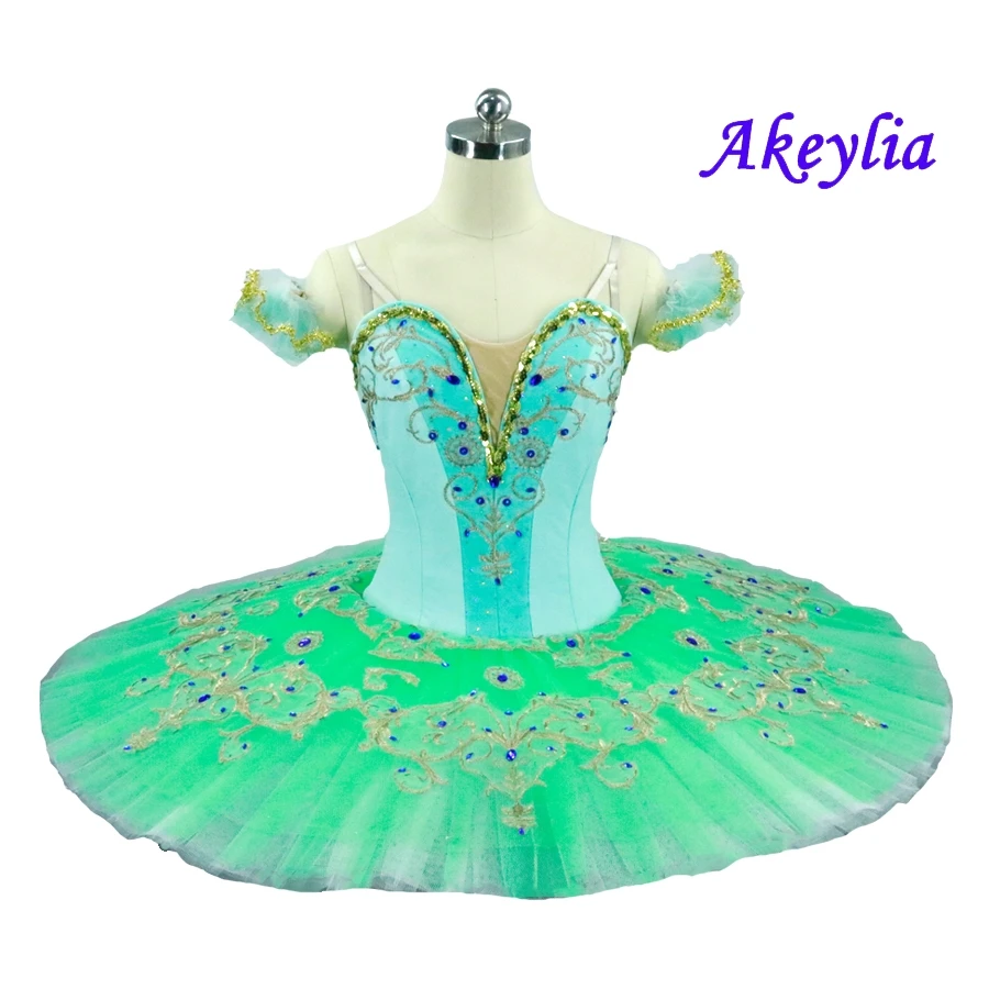 

Mint Green Professional Ballet Tutu Skirt Pale Green Nutcracker Classical Ballet Tutus Dress Dance Ballerina Costumes For Female