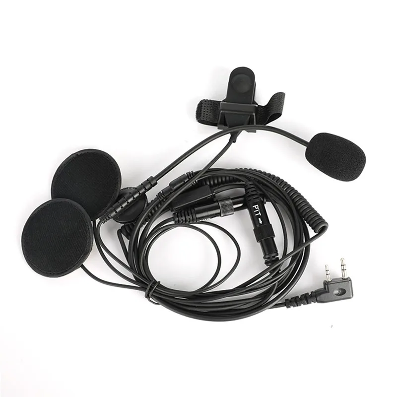 Helmet Headset, Motorcycle Helmet Headset  Earphones Two Way Radio Earpiece for Walkie Talkie, Black