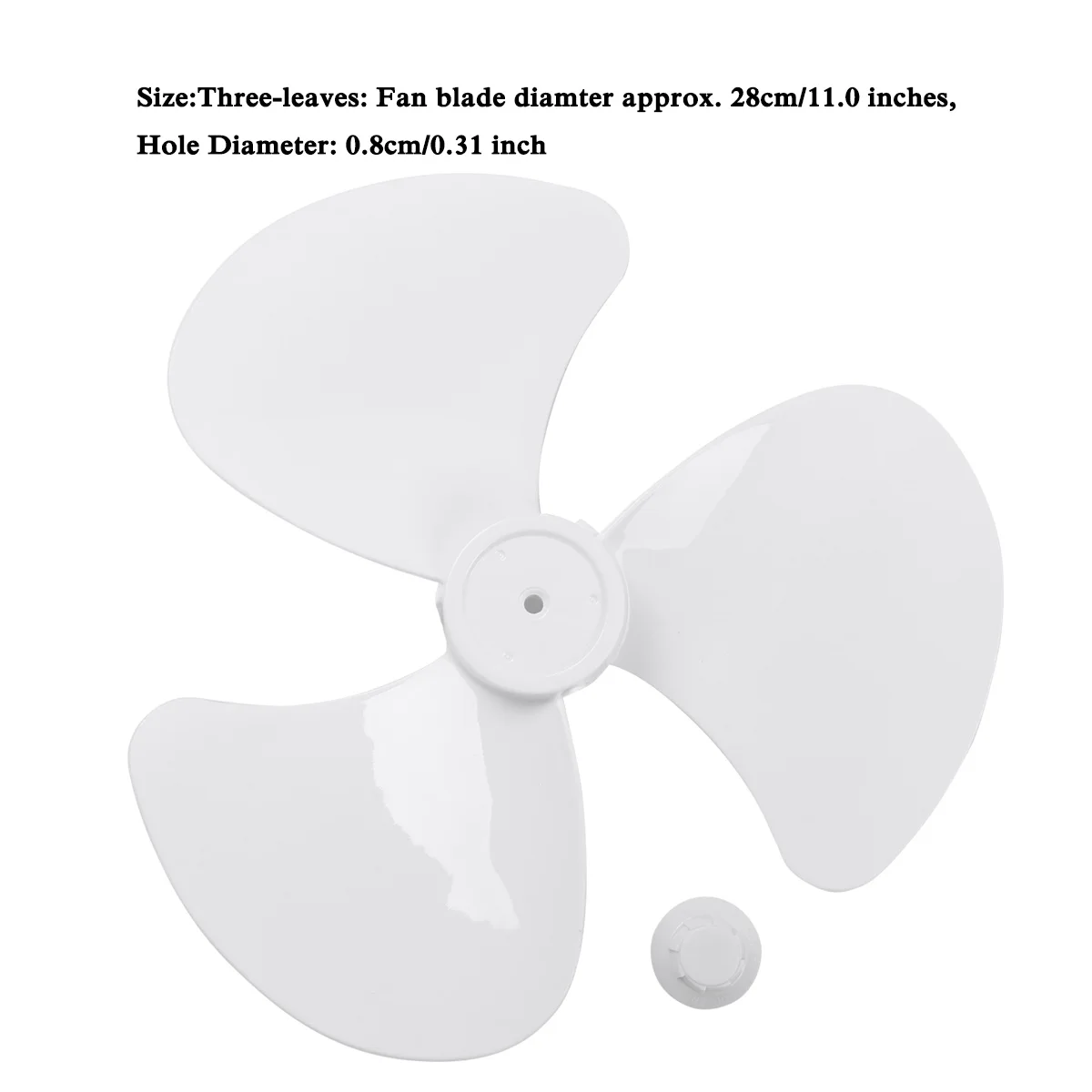 Big Wind 12/16inch Plastic Fan Blade 3/5 Leaves with Nut Cover for Standing Pedestal Fan Table Fanner General Accessories