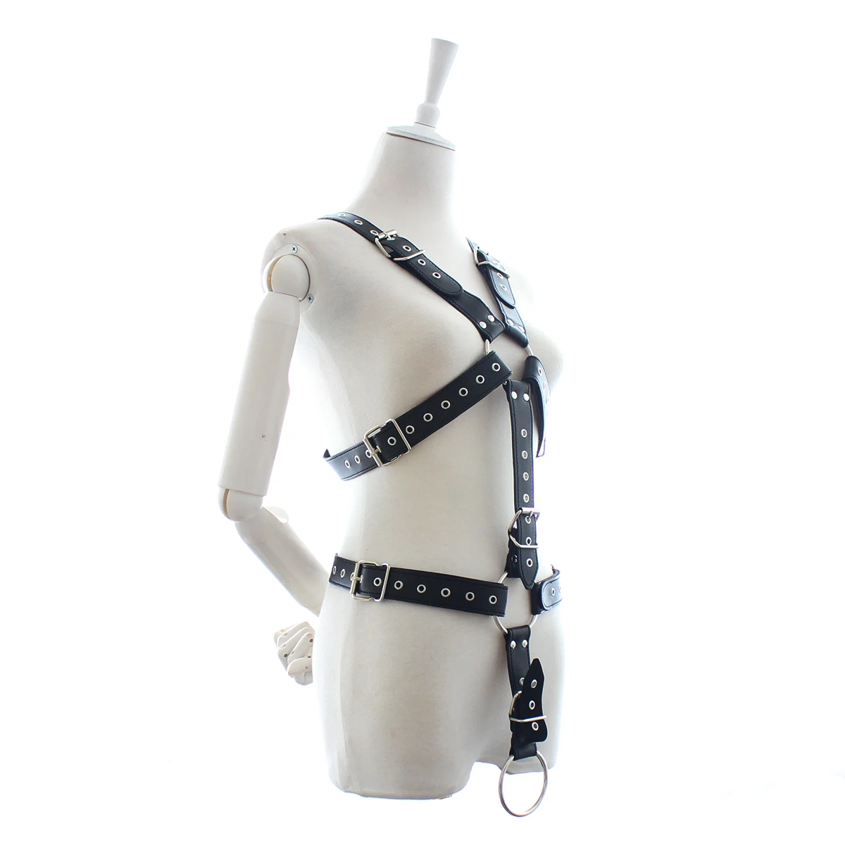 Leather Full Body Harness Men BDSM Gay Bondage Clothing Chest Harness Belt with Cock Ring Male Sissy Lingerie for Fetish Men Gay