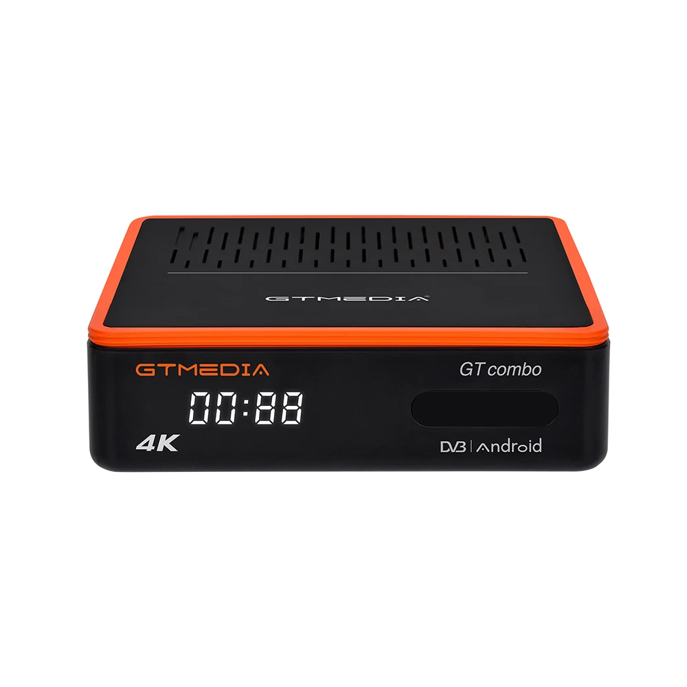 GT كومبو أندرويد 9.0 صندوق التلفزيون S905X3 BT + DVB-S/S2/S2X ، DVB + T/T2/كابل/ATSC-C/ISDBT ، AVS + HEVC السيارات BISS ، T2MI ، gtفيد ds ، YUV422 ، Gtshare