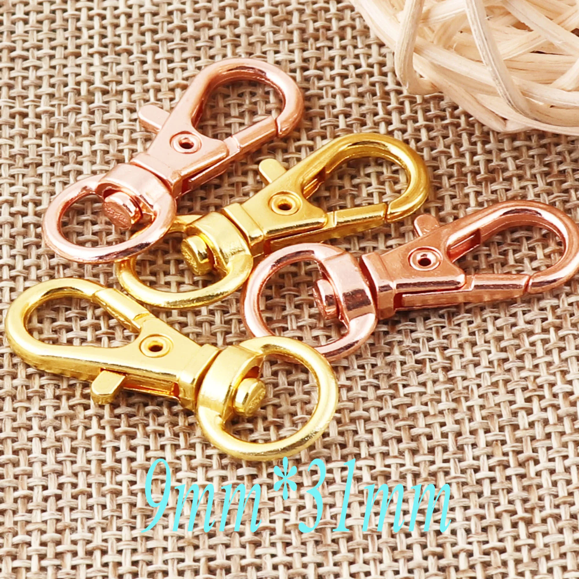 20 pcs Lobster Swivel Clasps Gold Rose Gold Claws Carabiner Snap Buckle Gate Bag Purse Strap Handbag hardware Purse Hook Clasp