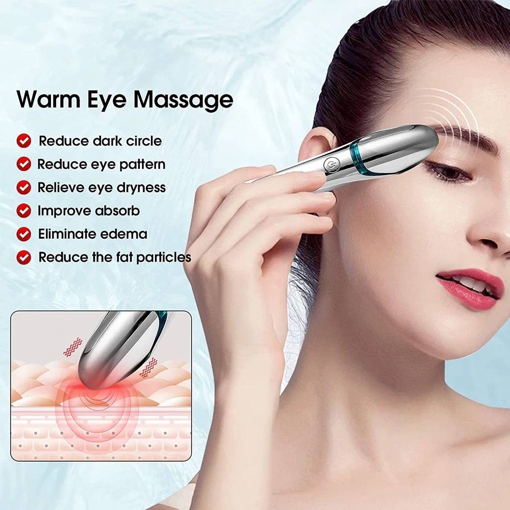 Electric Vibration Eye Lips Face Massager Anti Wrinkle Aging Dark Circle Remover Heated Eye Face Massager Beauty Care Machine