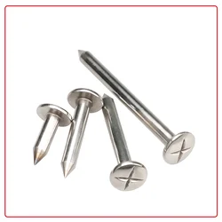 10PCS Stainless magnails Galvanized steel Cross Nail Surveying Mag Nail Settlement  measuring spike 3 5 7 10 cm ChrisNik Mag