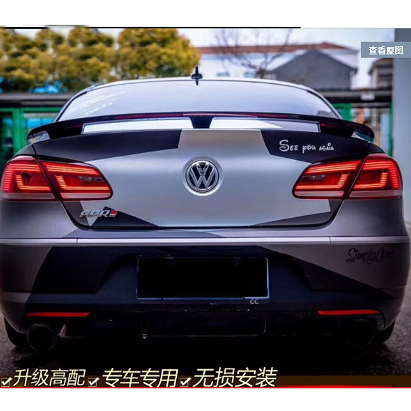 For Volkswagen VW Passat CC 2009 2010 2011 2012 2013 2014 2015 2016 ABS Material Unpainted Primer Tail Wing Rear Trunk Spoiler