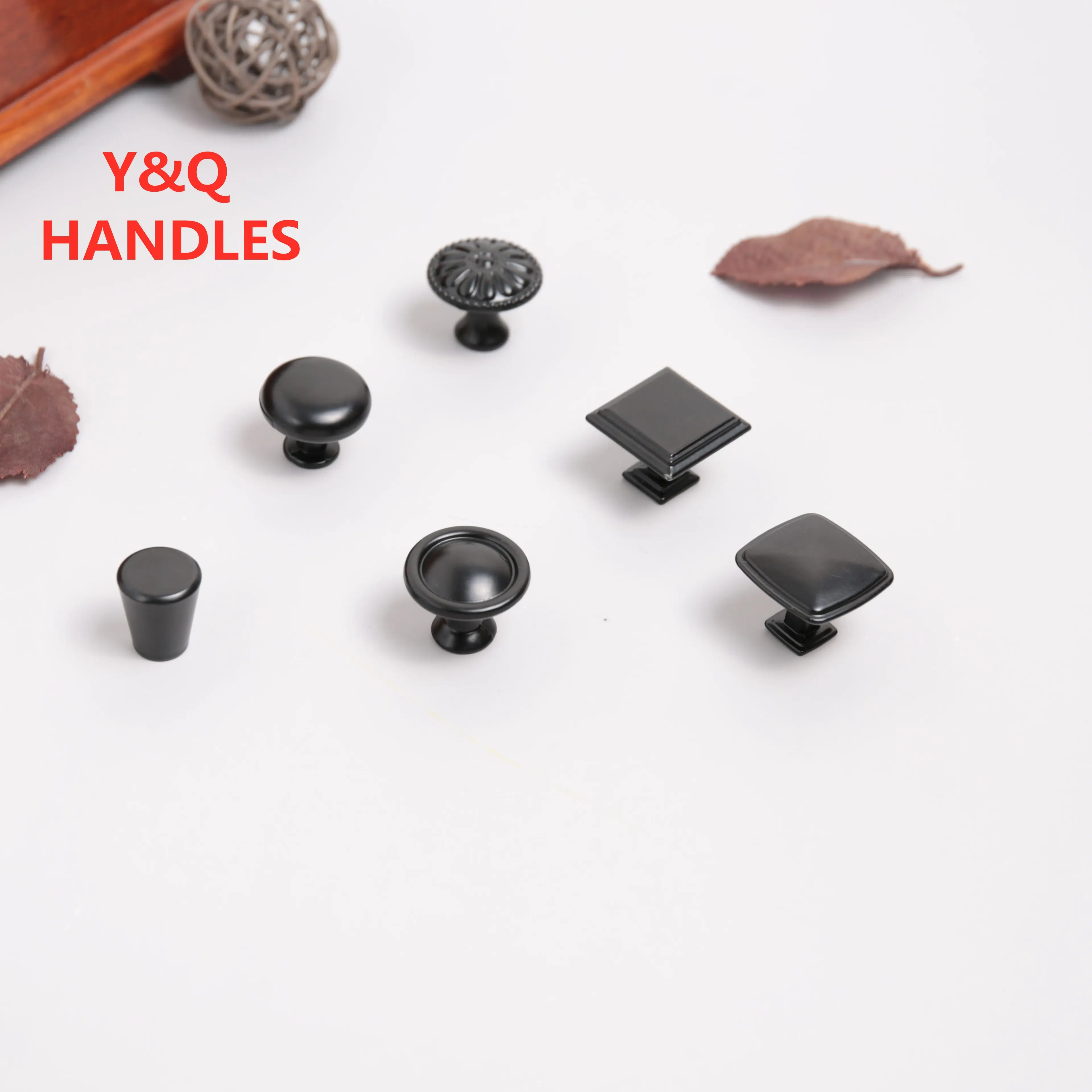 Handles Drawer Cabinet Furniture Kitchen Handles for Cabinet Knob Door Drawer Furniture Kitchen Knob Black Single Hole Hardware