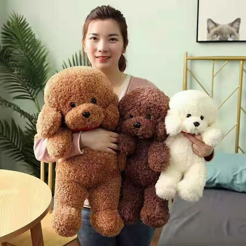 Precioso collar de perro de peluche rizado cachorro animal muñeco de peluche suave lindo juguete de peluche niña niño cumpleaños regalo de Navidad 1 pieza