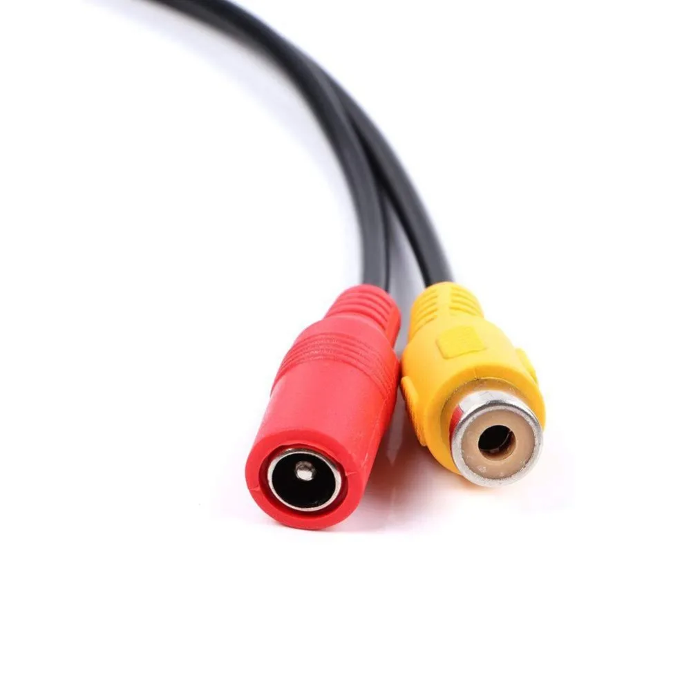 1Pcs Car Reverse Backup Camera 4-Pin Male To Female Connector RCA CVBS Wire Signal Power Adapter Harness