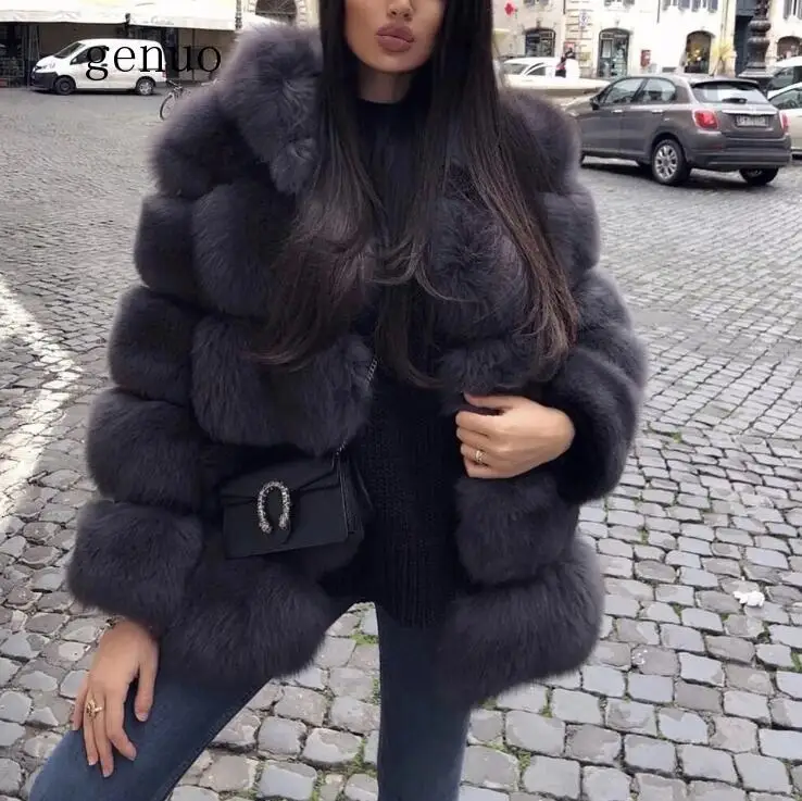 New Fashion Women Fur Coat Winter Warm Plush Teddy Coat Soft Fur Jacket Coat Women Thick Faux Fur Coat  4XL