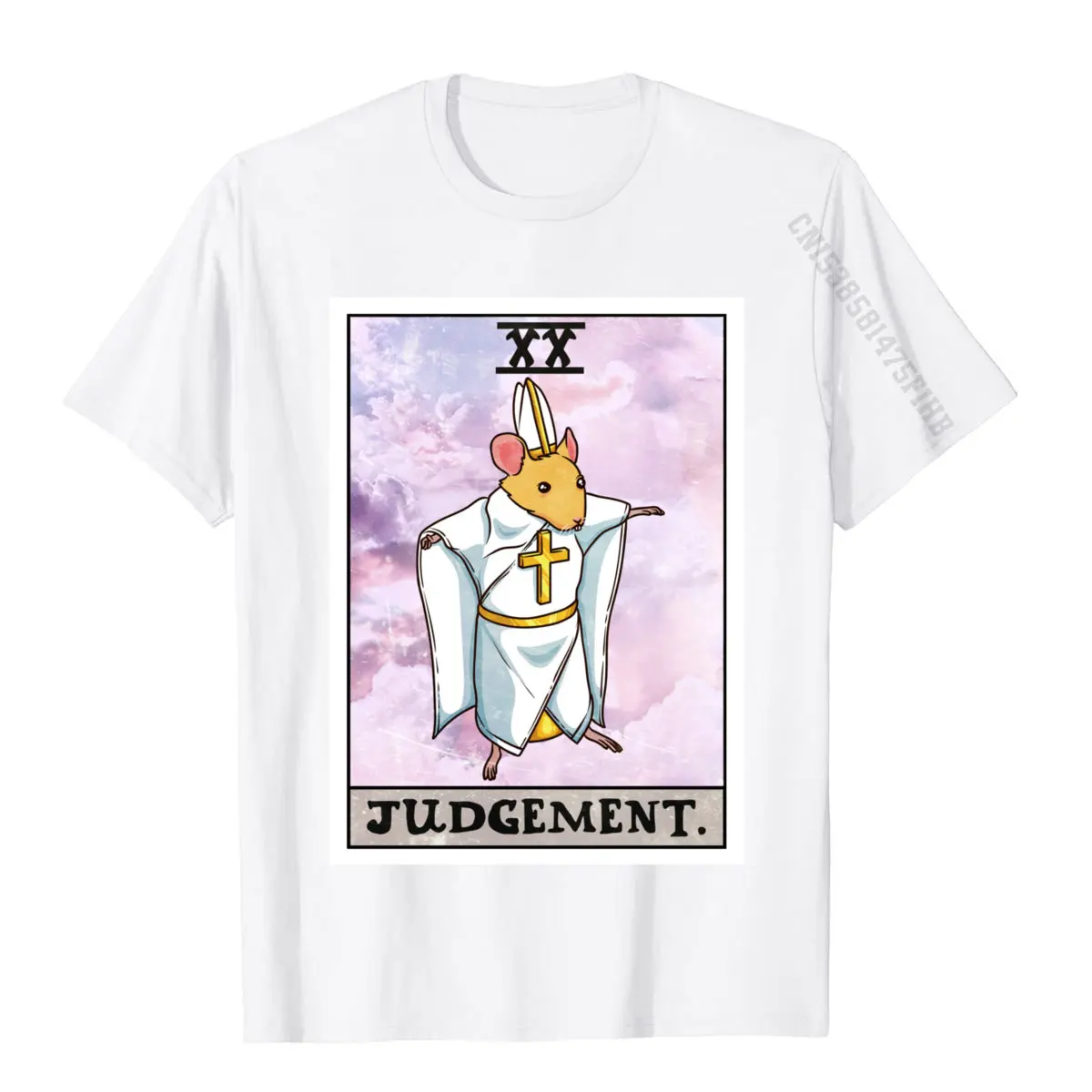 Dorime Rat Judgement Tarot Card Funny Meme Fashionable Mens T Shirts Cotton Tops Shirts Fitness Tight