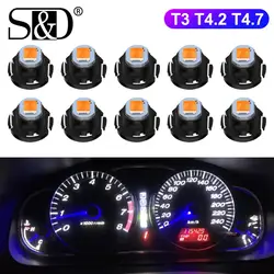 Panneau de voiture LED super lumineux, panneau de voiture, lampe de panneau, auto Prada, Wskins ato, ampoule LED T3 Téclairé T4.7, haute qualité, 10 pièces