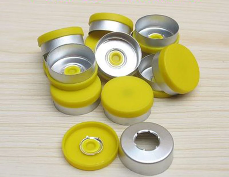 100Pcs 20Mm Kleur Opties Aluminium Plastic Cap Glazen Flacon Caps Seal Scheur Cap Aluminium Tops Voor Krimp glazen Flacon - afbeelding 1