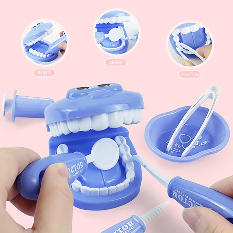 9pcs/set Teeth Brush Teaching Model Kids Children Earlier Education Brushing Tooth Toy Dntist Gifts Demo Teeth Study Model