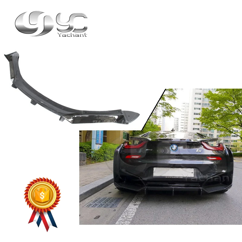 

Car-Styling Auto Accessories Dry Carbon Fiber Rear Bumper Diffuser Fit For 2014-2017 i8 VRS VR-E Style Rear Lip Diffuser