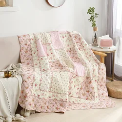 Patchwork Cotton Bed Quilt 1PC Bedspread on the Bed CHAUSUB Coverlet for Summer Twin 150*200cm Sofa Cover Floral Quilted Blanket