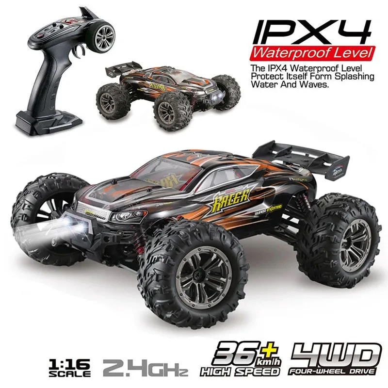 JTY Toys 1:16 RC Trucks 36km/h High Speed Remote Control Buggy Truck Waterproof 4WD Bigfoot Climbing Off-Road Remote Control Car