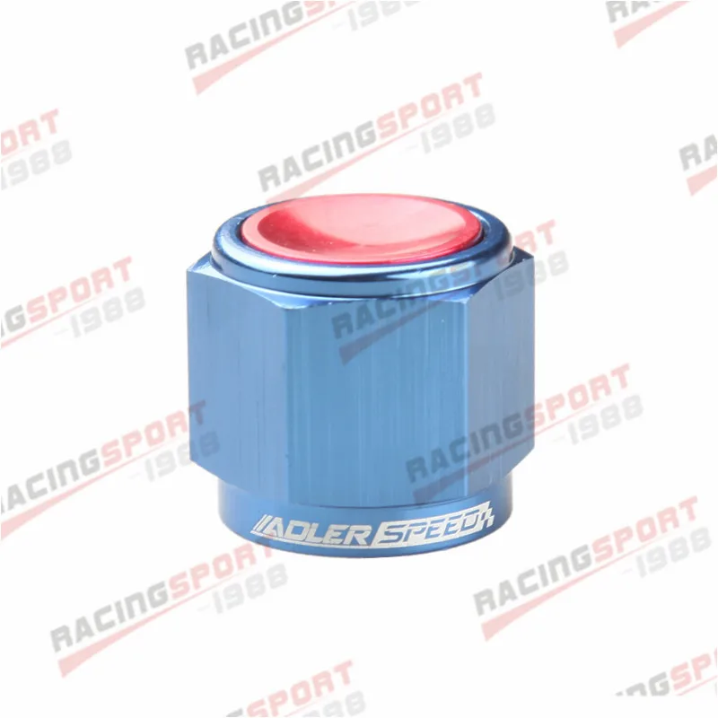 8AN -8AN AN8 Flare Cap Caps Block Off Fitting Aluminum Red/Blue