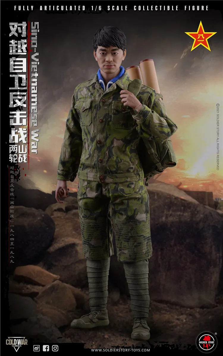 In Stock SoldierStory SS123 1/6 PLA Self-defense Counterattack Against Vietnam Male Soldier Full Set Solider Action Figure Dolls