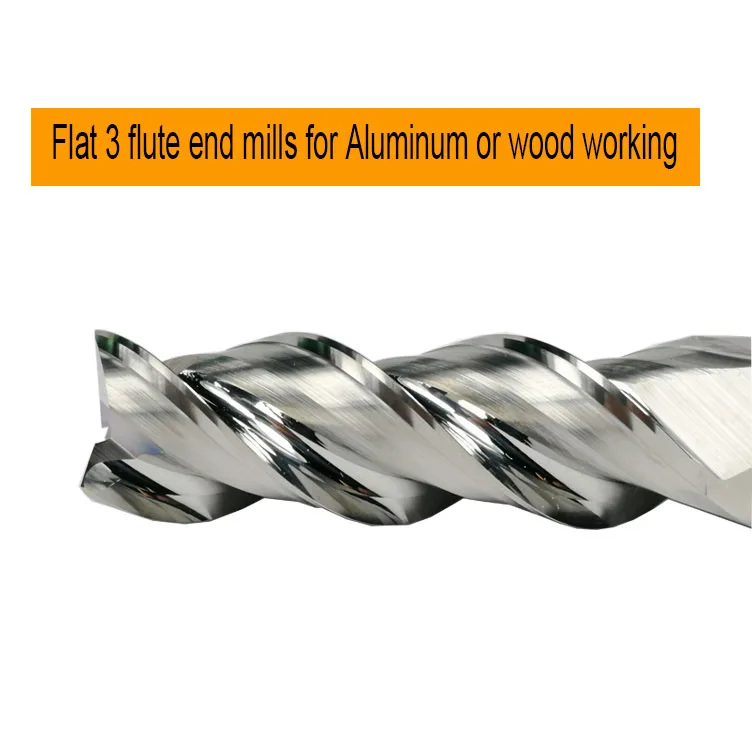 TuGe-قواطع طحن مسطحة ، أدوات CNC ، كربيد التنجستن الصلب ، لأدوات النجارة وسبائك المعادن ، 4 مللي متر ، HRC55