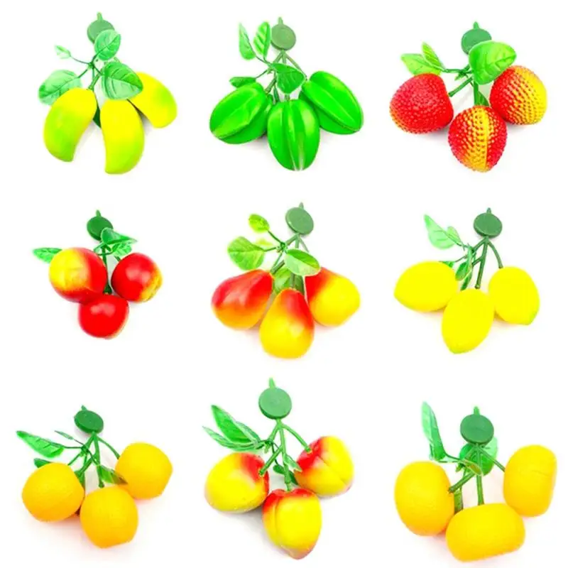 

9PCS Cute 3D Fridge Magnets Cute Mini Artificial Fruit Magnet Refrigerator Set Magnet Refrigerator Message Sticker Magn For Home