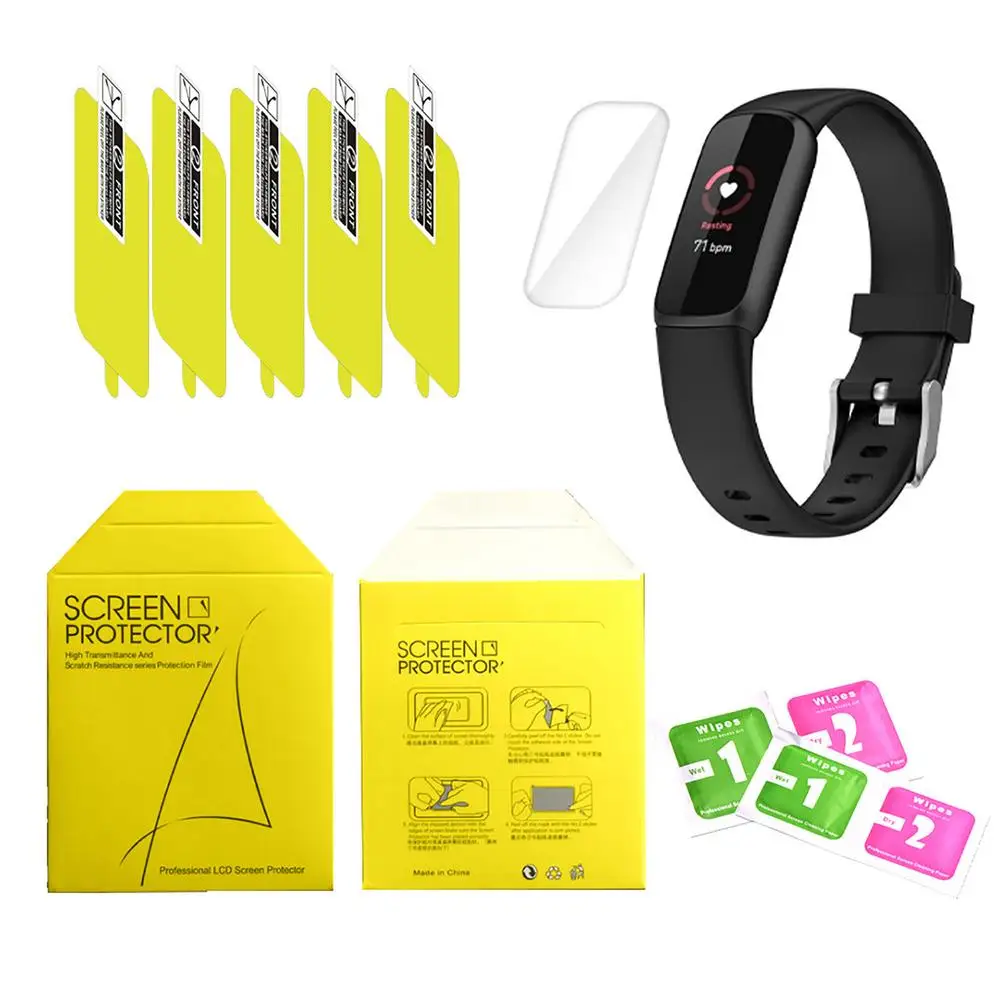 

Мягкая прозрачная защитная пленка из ТПУ для смарт-браслета Fitbit Luxe Band, 5 шт.