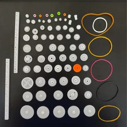 Plastic Gears Set DIY Assembly Toy Teeth Belt Worm Band Wheel Sector Crown Double shaft layer Helicopter Car Parts Dropshipping
