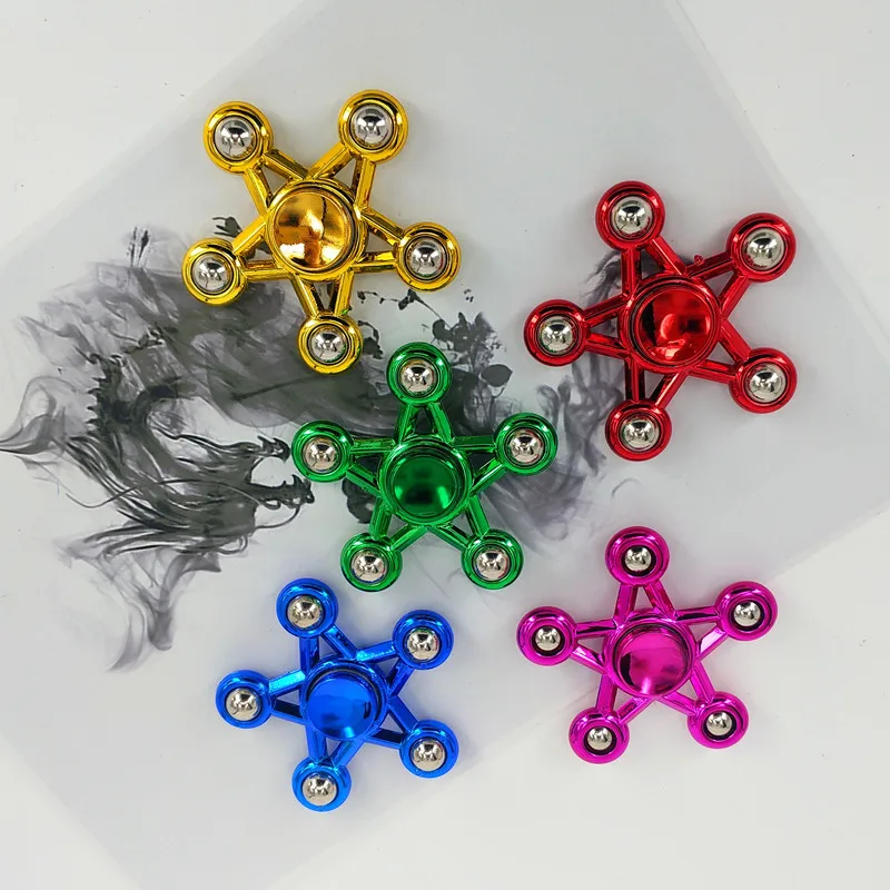 

Fidget Spinner Metal Plastic Hand Ring Bearing Stress Relief Sensory Toys for Special Needs Adhd Autism Star Shape