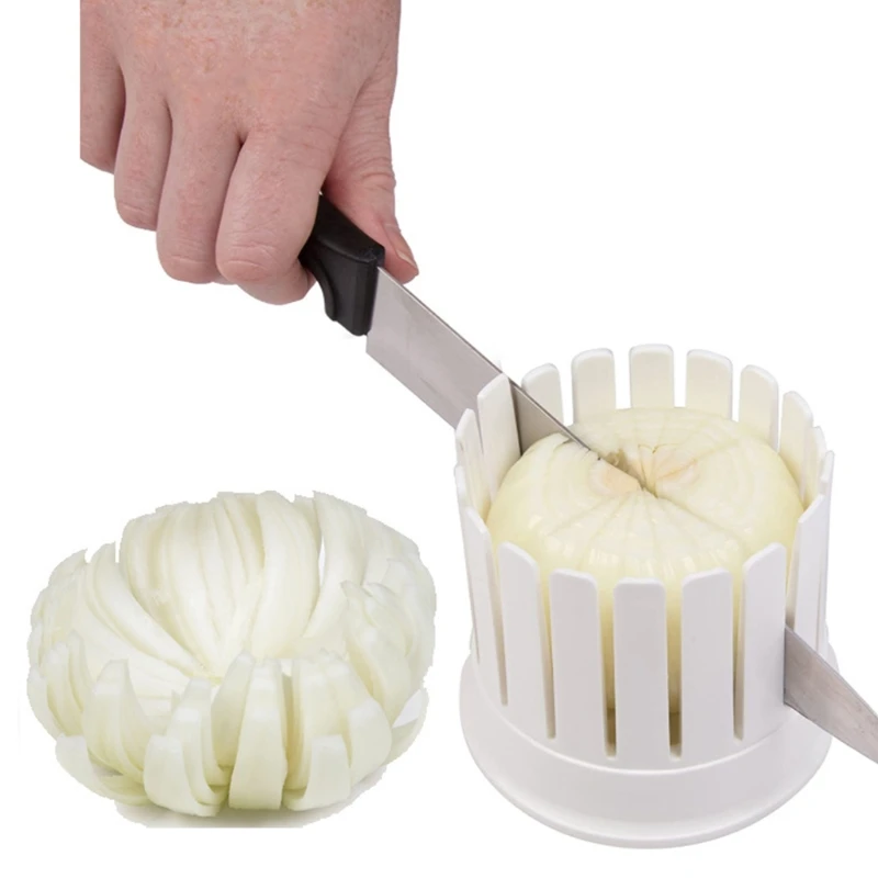 Cortador de frutas y verduras con forma de flor de cebolla, utensilio creativo para cortar frutas y verduras, accesorios de coci