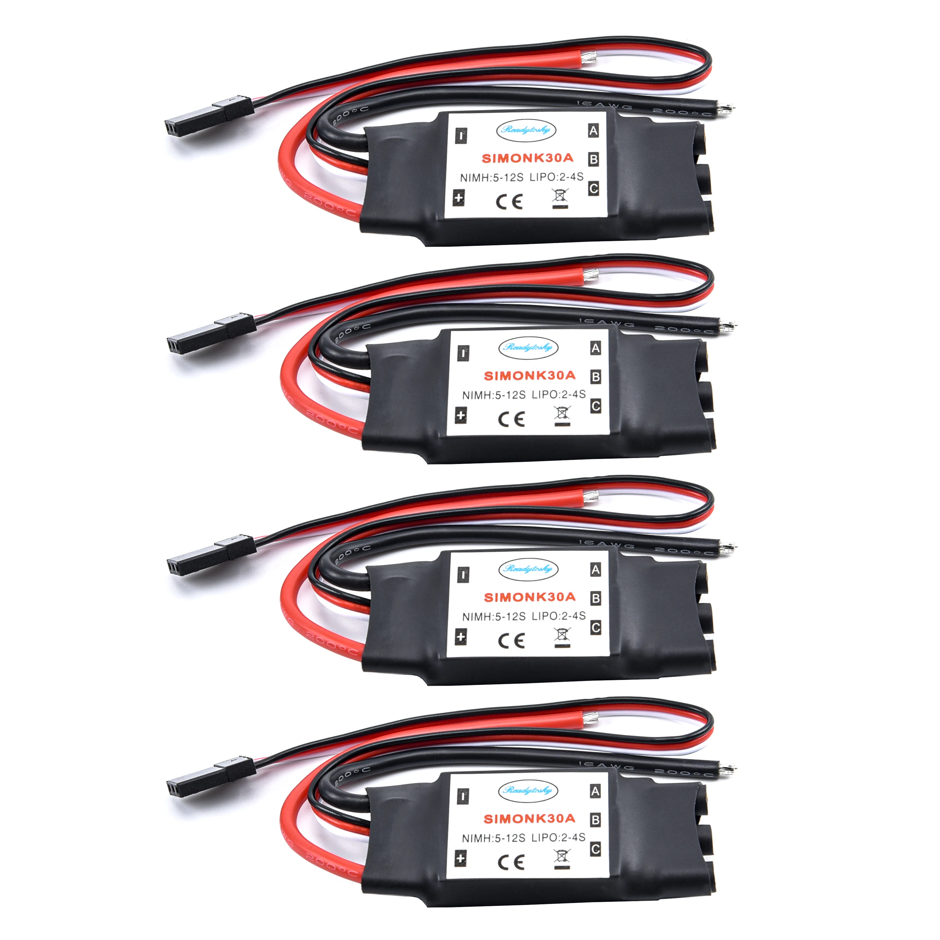 

4pcs / 6PCS / 8PCS 30A SimonK Prgramme RC Brushless ESC With BEC 2A for F450 S500 S550 Quadcopter Multicopter