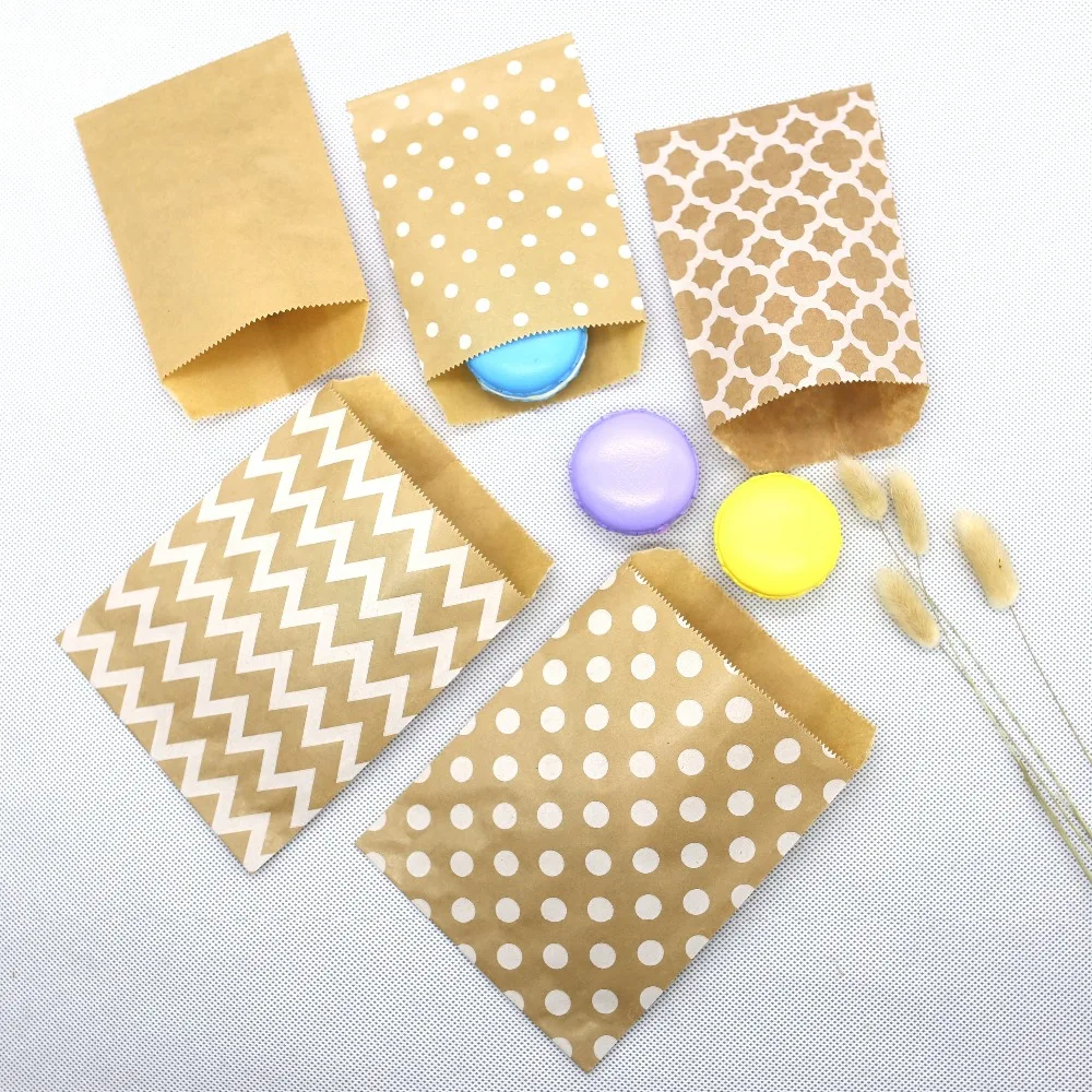 25Pcs Kraft Paper Bags,Favour bags, treat bags,gift wrapping bag, baked goods bag,Pastry Tool Wrapping Wedding Party Suppl