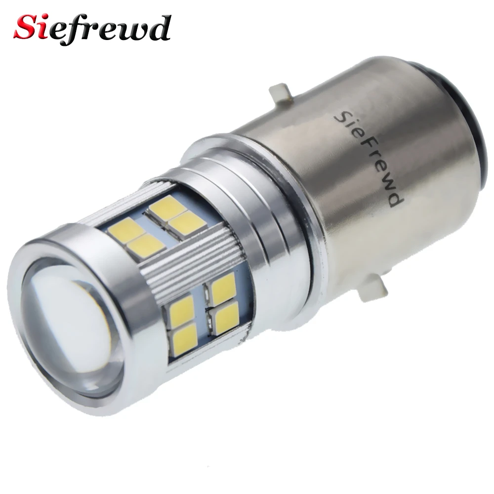 1Pcs BA20D LED 6V 12V Motorcycle Motorbike Headlight Bulb Light 2835 24SMD H6 Scooter Moped ATV Moto Hi/Lo Beam Headlamp White