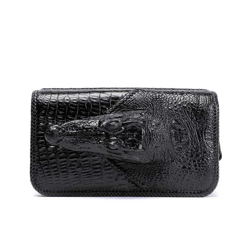 ourui new arrival leather men clutch bag large capacity   new  Double zipper men wallet