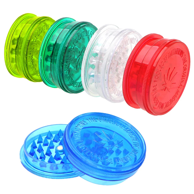 3 Layer Accessories Round Shape Plastic Tobacco Grinder Herb Grinder Tobacco Spice Crusher Color