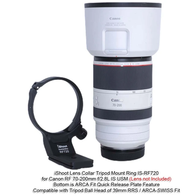 Ishootレンズカラー三脚マウントリングサポート、canon rf 70-200 f/2.8l is usm e (iii) 、arca-swiss クイックリリースプレート付き - AliExpress