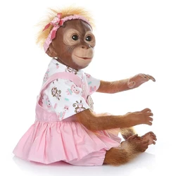 Bebe doll with 52CM 100% handmade reborn Monkey very soft silicone vinyl flexible Collectible art doll