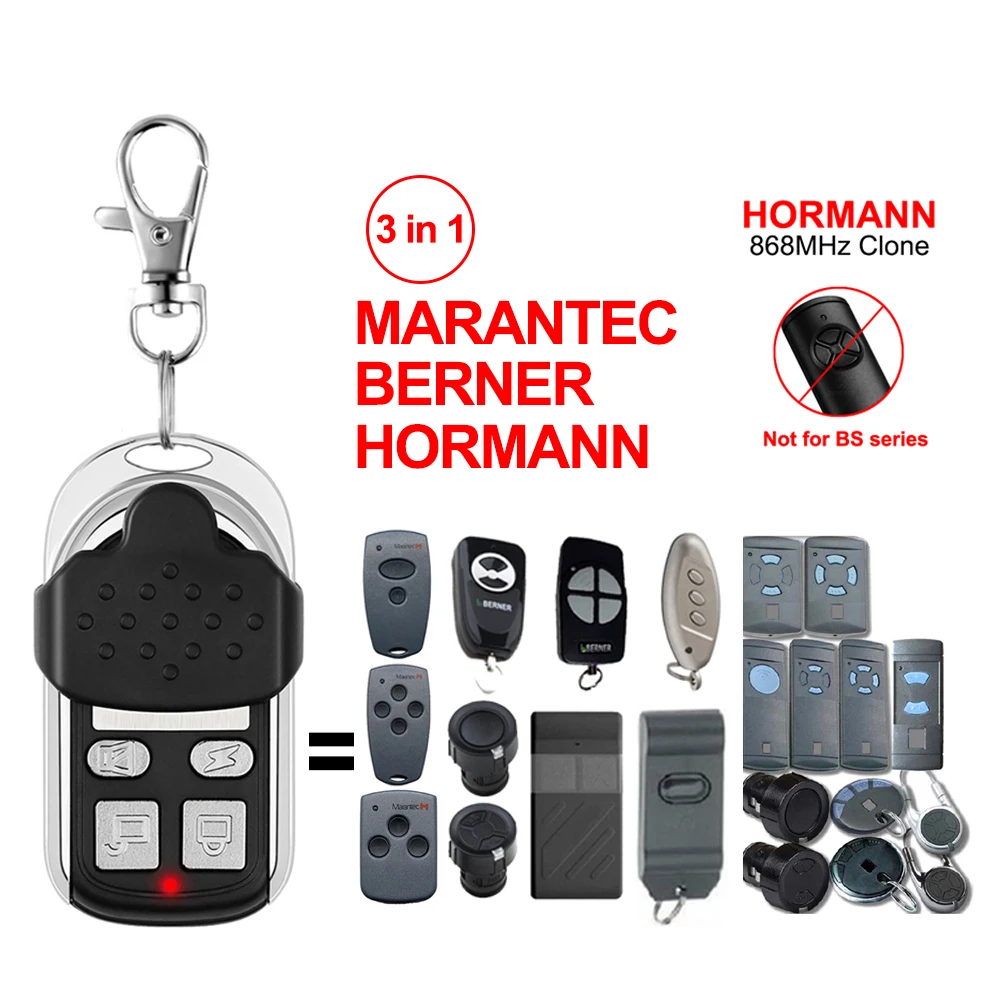 

Keychain Barrier HORMANN Marantec Berner ELV CONRAD BelFox Remote Control 868mhz for Garage Gate Door 868.35 mhz