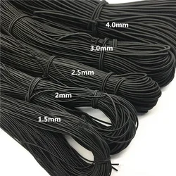 2m/lot Black Multi Size 1/1.5/2/2.5/3/4/5mm Round Elastic Band Elastic Rope Rubber Band Elastic Line DIY Sewing Accessories