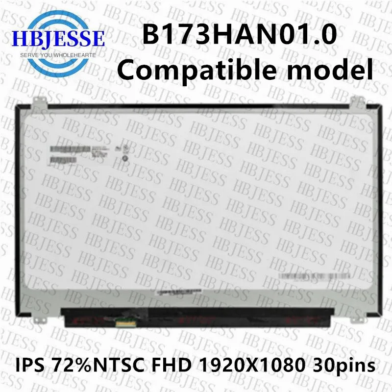 

Original 17.3" IPS LCD Screen B173HAN01.0 Fit LP173WF4-SPF1 SPF2 SPF3 SPF4 SPF5 for DELL Alienware 17R2 R3 R4 R5 MSI GT72 GT73