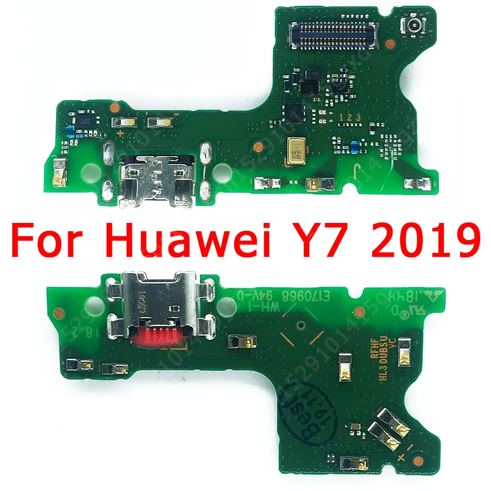 Charging Port For Huawei Y7 Prime 2019 Charge Board USB Connector PCB Ribbon Socket Flex Replacement Repair Spare Parts