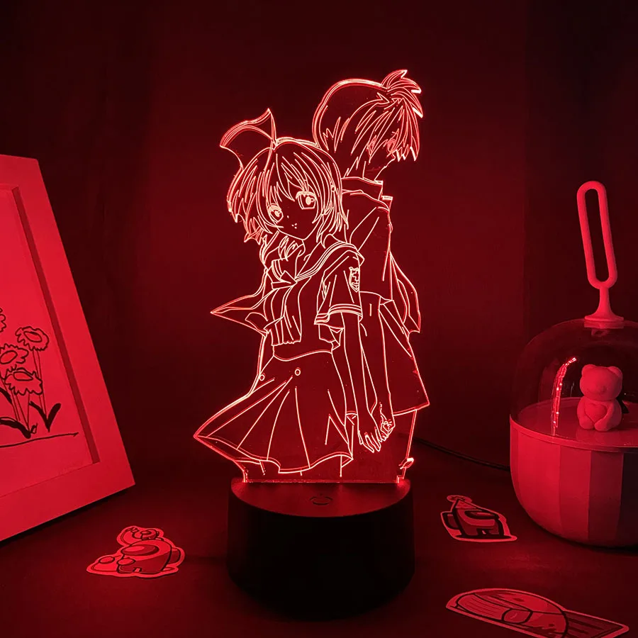 Anime CLANNAD 3D LED Neon Night Lights Birthday Gift for Friend Bedroom Table Decor Manga Figure Tomoya and Nagisa Lava Lamps