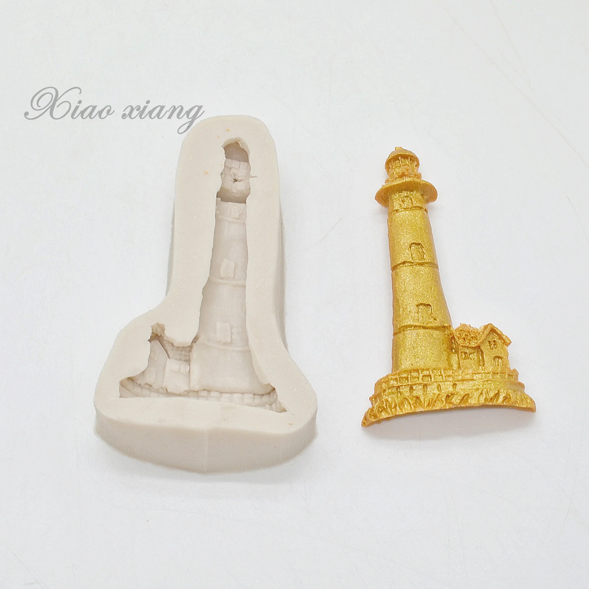 3D Lighthouse Cake Border Silicone Molds For Baking Fondant Molds Ocean Chocolate Cale Decorating Tools Cake Tools M2106